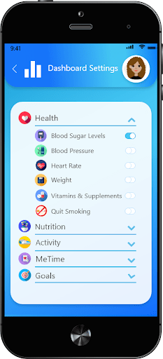 image of iPhone with NaimCare app settings menu